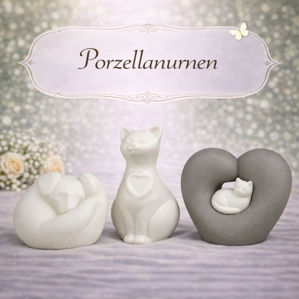 Porzellan Tierurnen