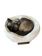 Monello® Tierurne Schlafende Katze bemalt nach Fotovorlage