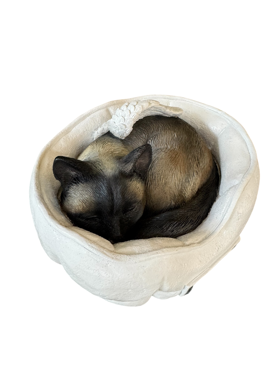 Monello® Tierurne Schlafende Katze bemalt nach Fotovorlage