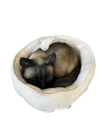 Monello® Tierurne Schlafende Katze bemalt nach Fotovorlage