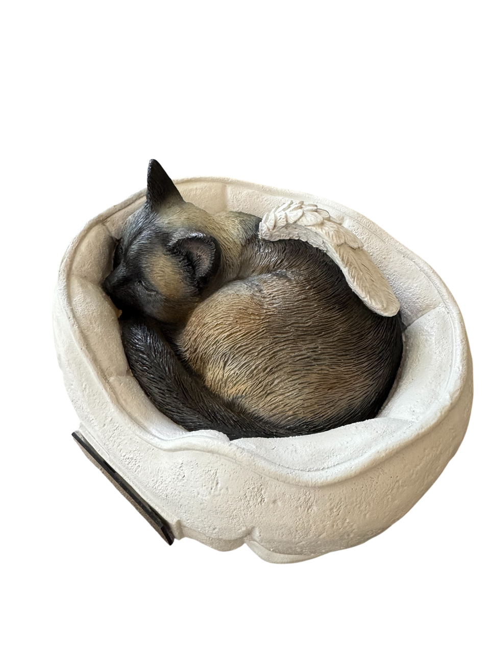 Monello® Tierurne Schlafende Katze bemalt nach Fotovorlage