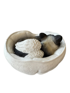 Monello® Tierurne Schlafende Katze bemalt nach Fotovorlage