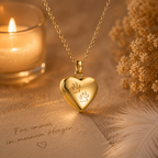 Monello Ascheschmuck Kette mit Anhänger Herz Zwei Pfoten