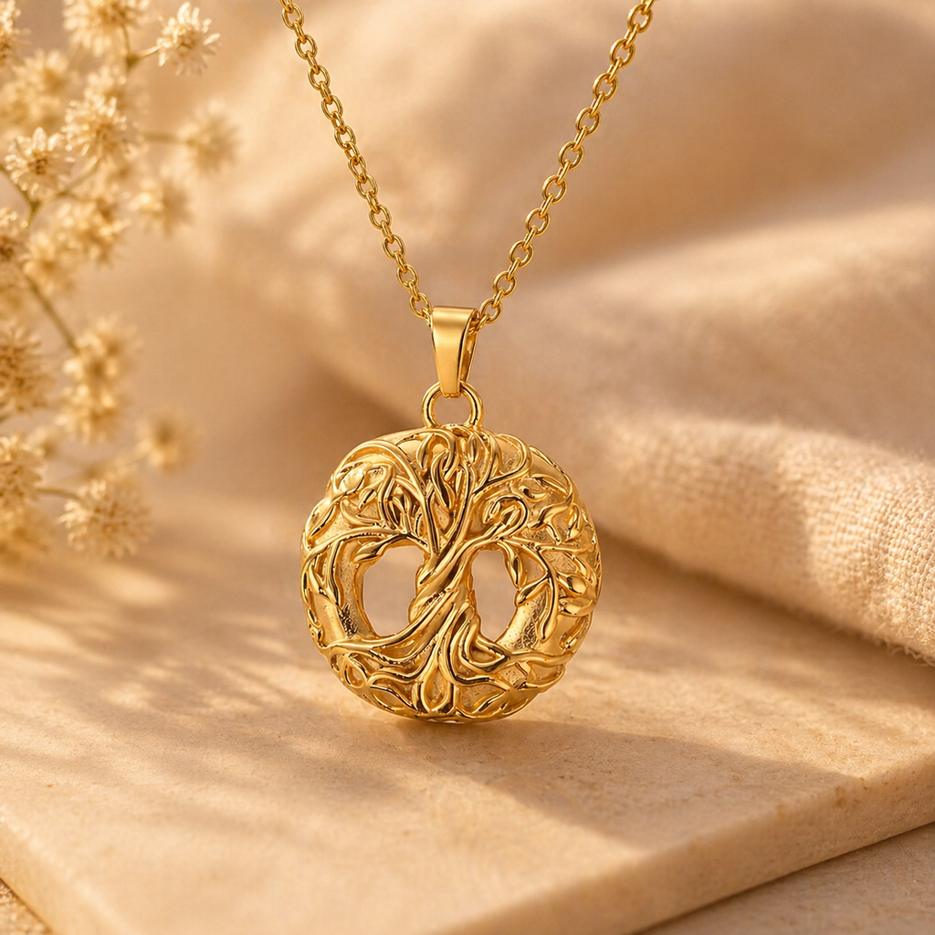 Monello Ascheschmuck Kette mit Anhänger Lebensbaum