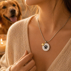 Monello Ascheschmuck Kette mit Coin Pfote Knochen
