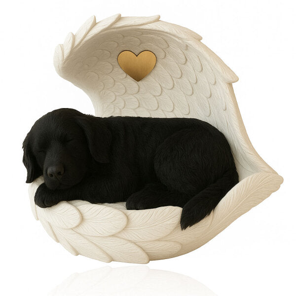 Monello® Hundeurne Deluxe Hund in Engelsflügel Langhaarrassen