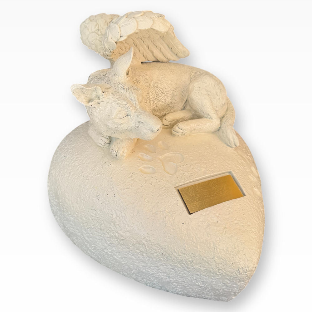 Monello® Hundeurne Hund auf Herz stehende Ohren