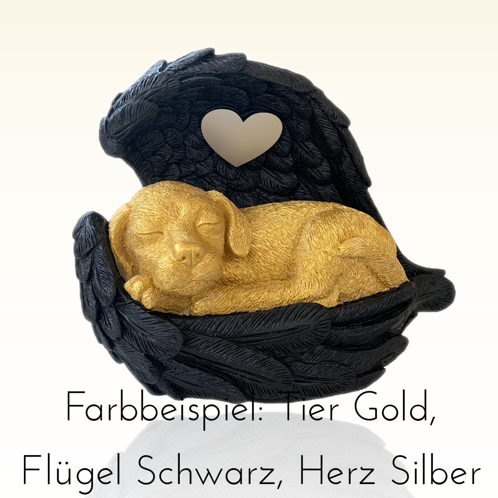 Monello® Hundeurne Deluxe Hund in Engelsflügel