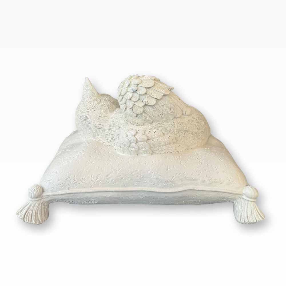 Monello® Katzenurne Katze auf Kissen Creme B-Ware