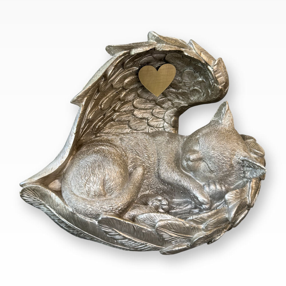 Monello® Katzenurne Katze in Engelsflügel Champagner B-Ware