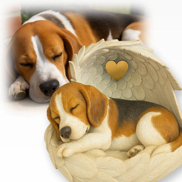 Monello® Portrait Hund in Engelsflügel Fotobemalung Kurzhaarrassen