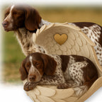 Monello® Portrait Hund in Engelsflügel Fotobemalung Langhaarrassen