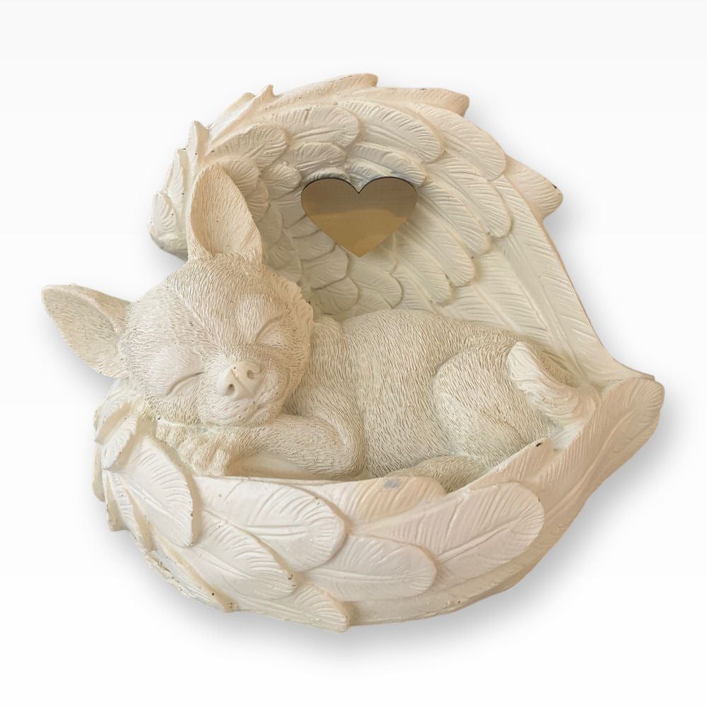 Monello® Hundeurne Chihuahua in Engelsflügel Creme B-Ware