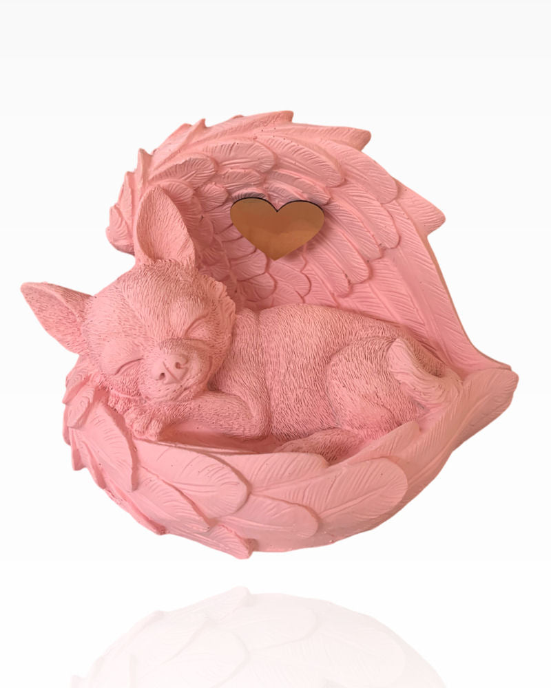 Monello® Hundeurne Chihuahua in Engelsflügel Rosa B-Ware