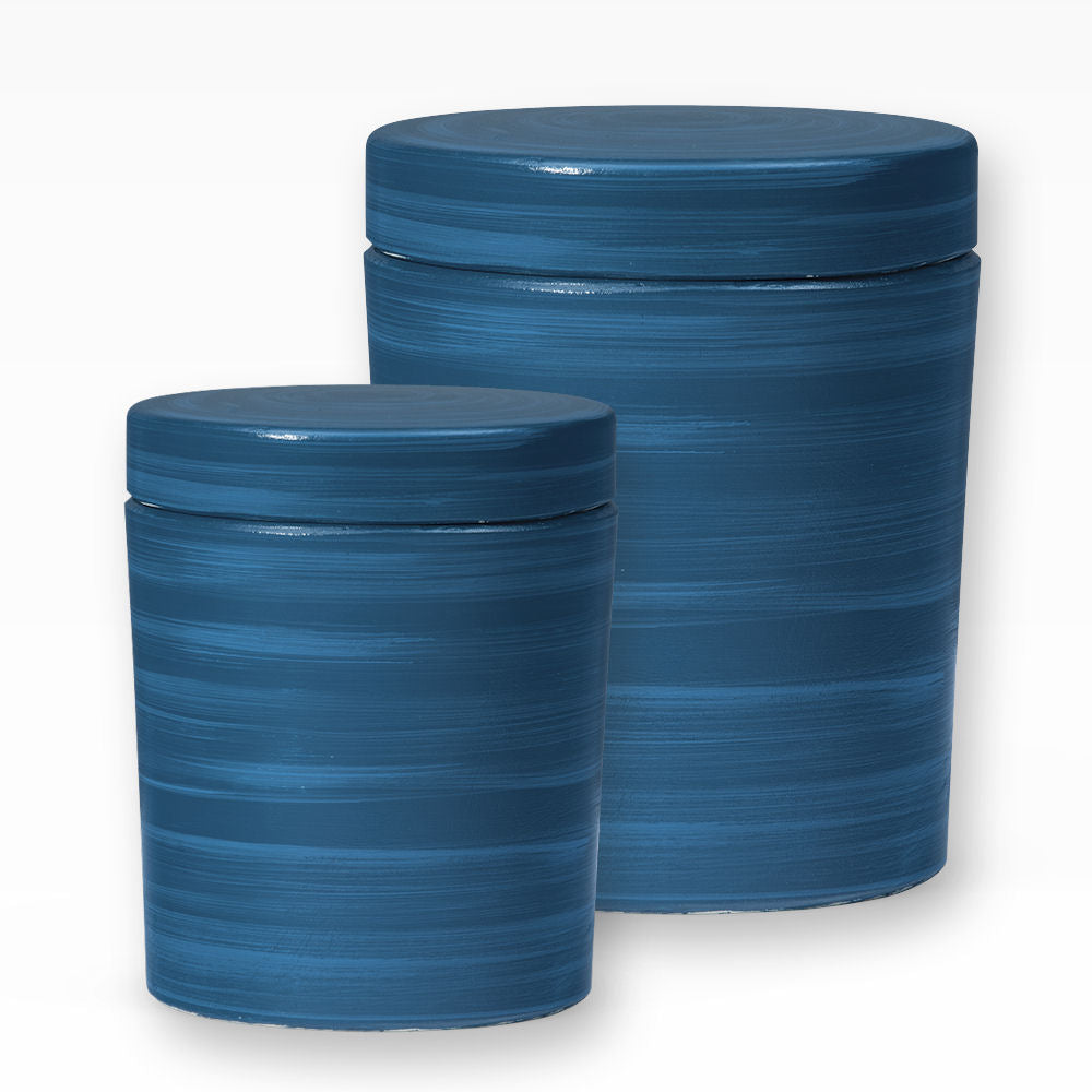 Heiso Tierurne Biourne Blaugewischt