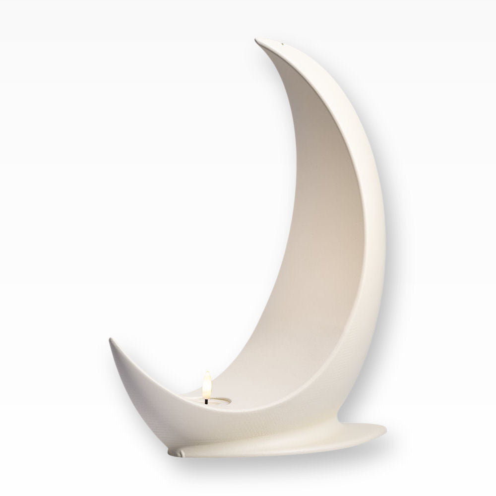 Heiso Urne für Zuhause Moon mit Teelicht
