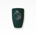 Heiso Tierurne Kristall Steinchen Herz mit Pfote