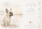 Personalisierbare Trauerkarte für Haustiere Aquarell