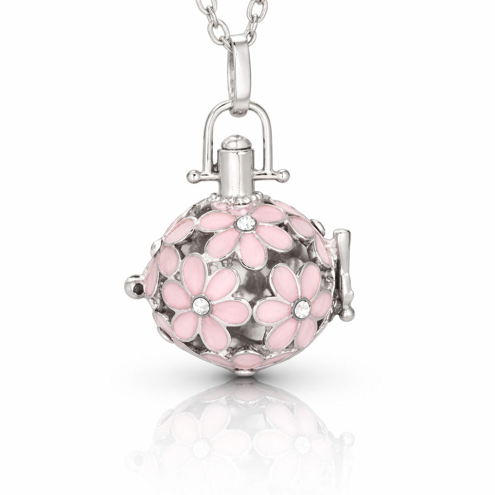 Monello Ascheschmuck Kette mit Anhänger Kugel Flower mit Strass