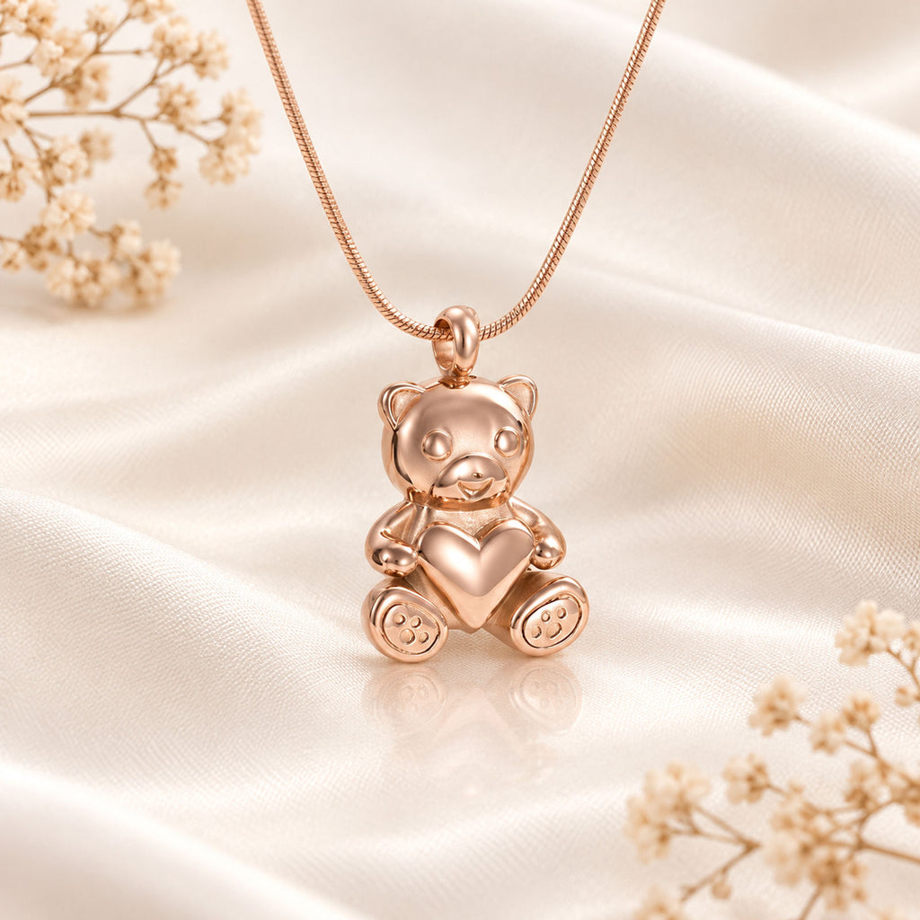 Monello Ascheschmuck Kette mit Anhänger Bärchen