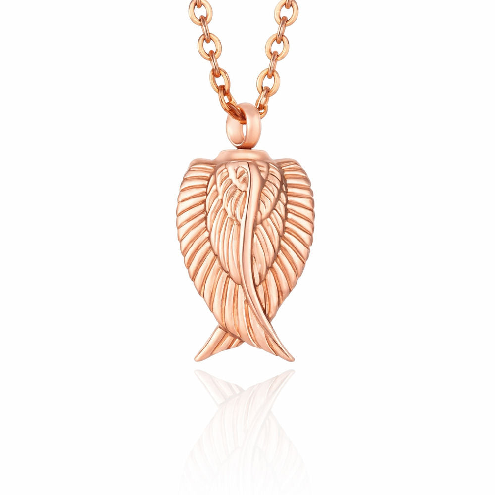 Monello Ascheschmuck Kette mit Anhänger Engelsflügel