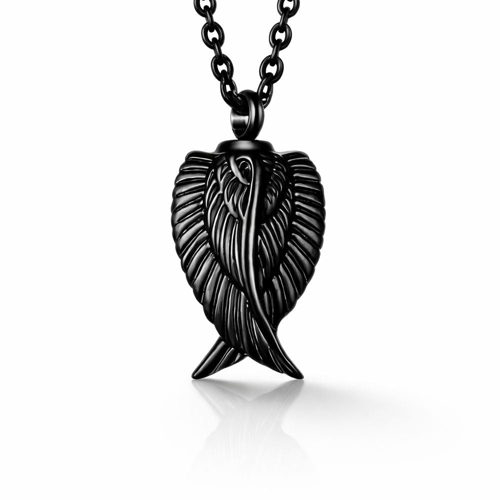 Monello Ascheschmuck Kette mit Anhänger Engelsflügel