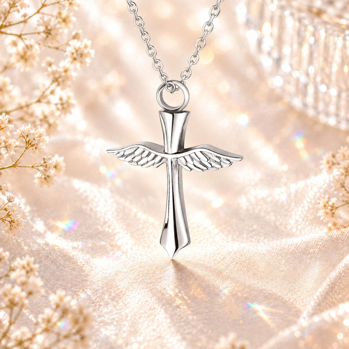 Monello Ascheschmuck Kette mit Anhänger Kreuz