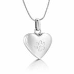 Monello Ascheschmuck Kette mit Anhänger Herz Pfote