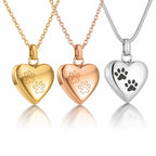 Monello Ascheschmuck Kette mit Anhänger Herz Zwei Pfoten