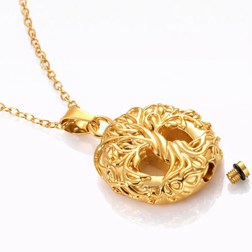 Monello Ascheschmuck Kette mit Anhänger Lebensbaum