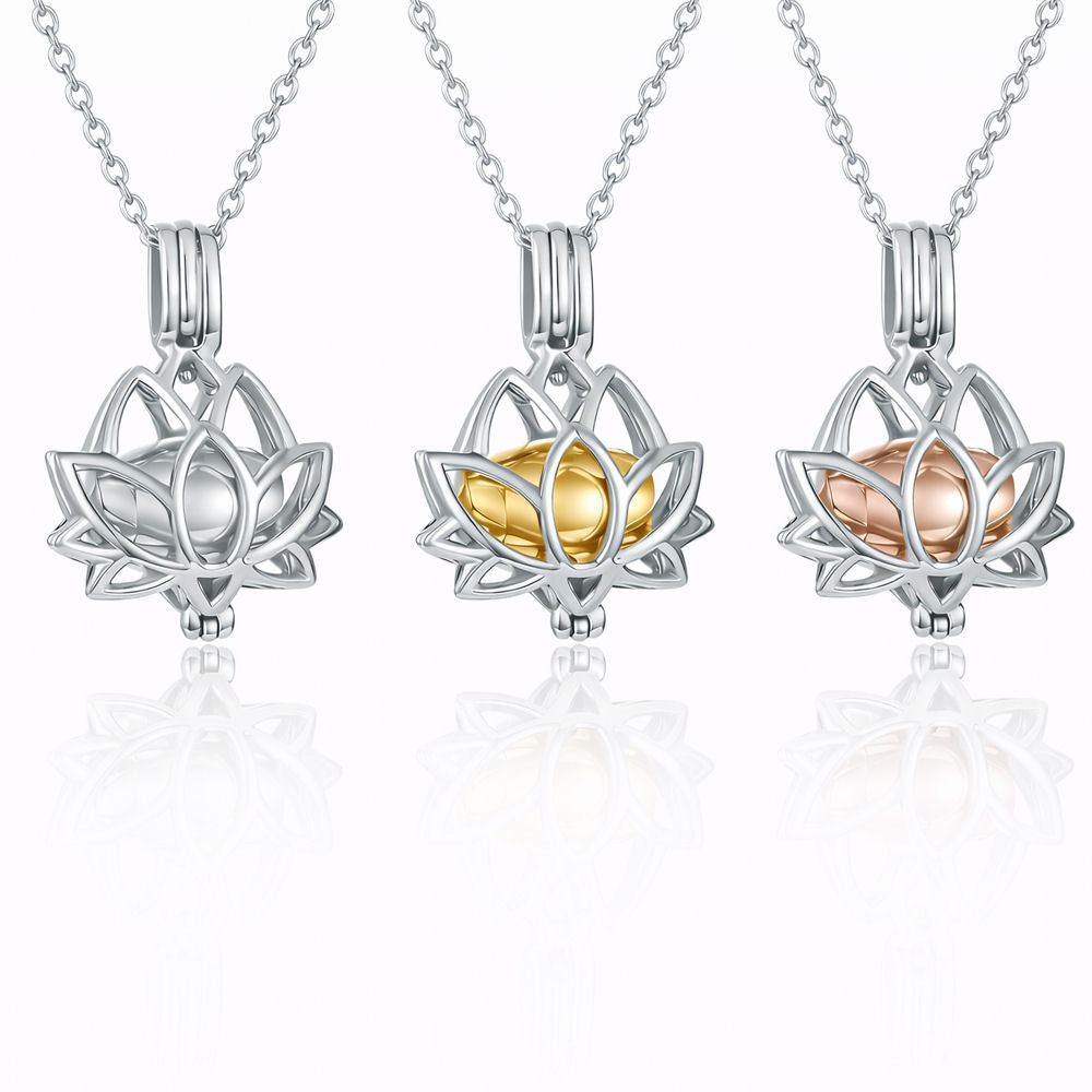 Monello Ascheschmuck Kette mit Lotusblume