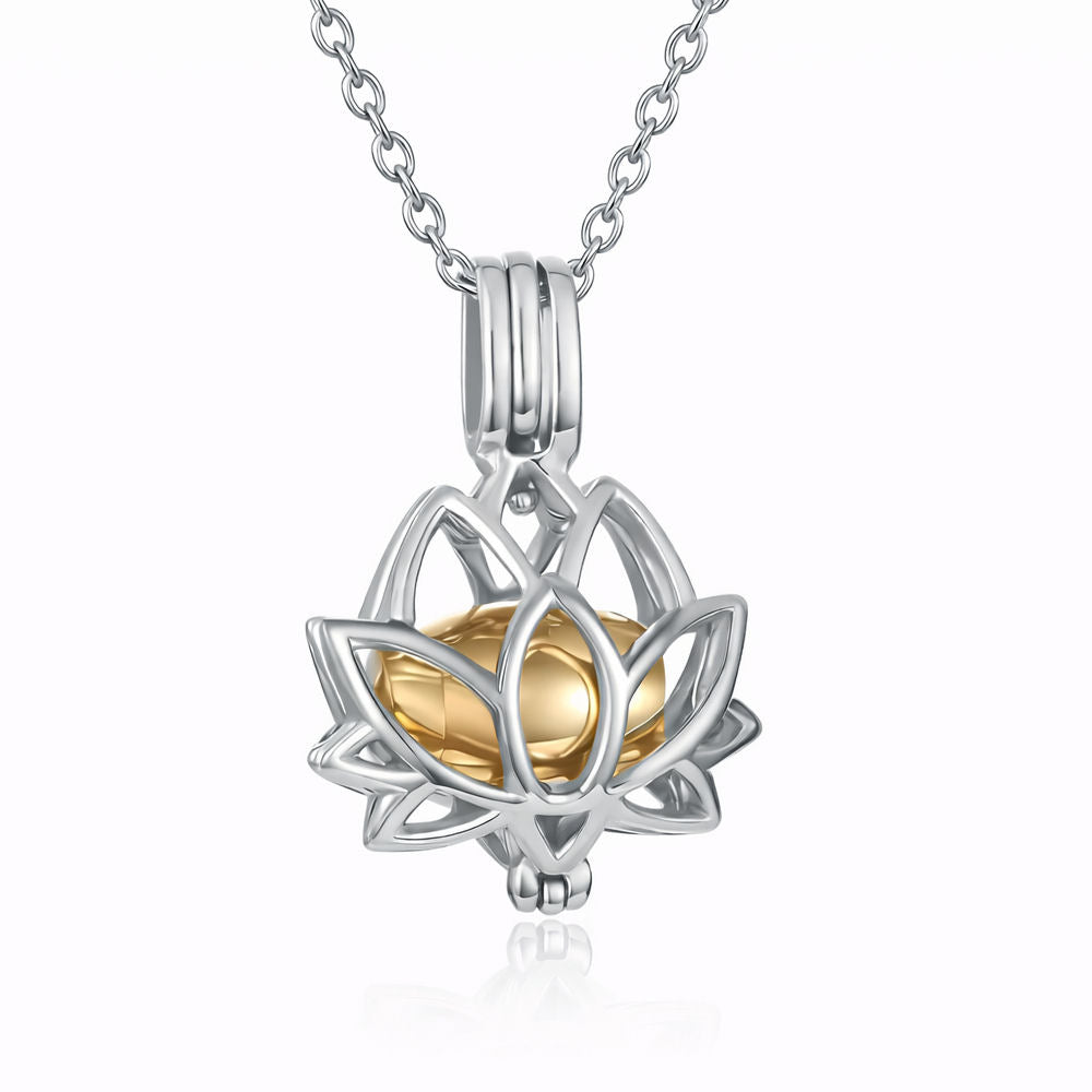 Monello Ascheschmuck Kette mit Lotusblume