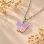 Monello Ascheschmuck Kette mit Anhänger Schmetterling Rosa-Lila
