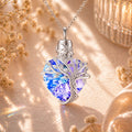 Monello Ascheschmuck Kette mit funkelndem Herzanhänger Lebensbaum