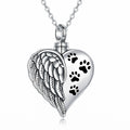 Monello Ascheschmuck Kette mit Anhänger Herz Flügel Geteilt