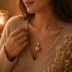 Monello Ascheschmuck Kette mit Anhänger Satellit mit Stern und Strass