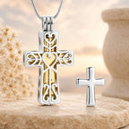 Monello Ascheschmuck Kette mit Anhänger Kreuz Ornament