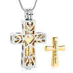 Monello Ascheschmuck Kette mit Anhänger Kreuz Ornament