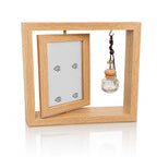 Erinnerungsrahmen aus Holz mit Glasfläschchen – Bilderrahmen für Fell & Erinnerungsstücke