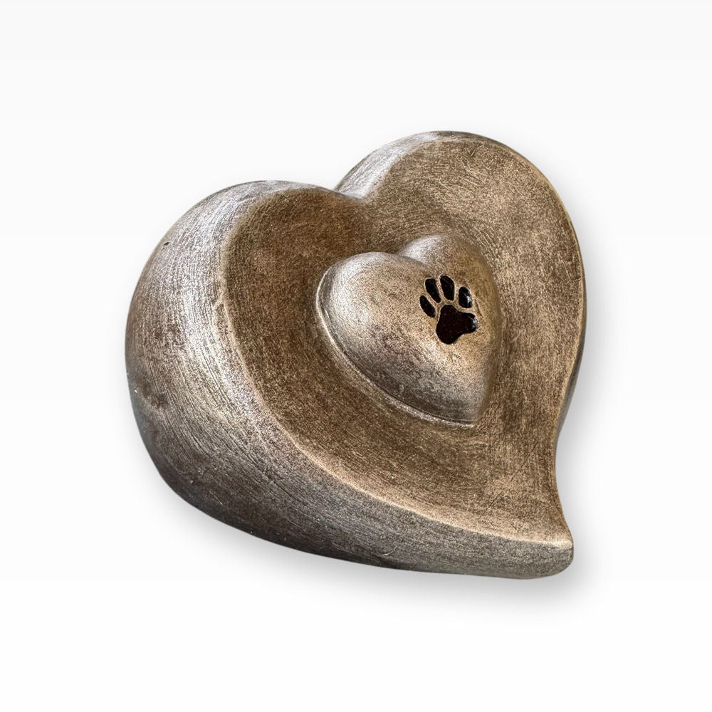 Tierurne Doppelherz Pfote Besondere Tierurne