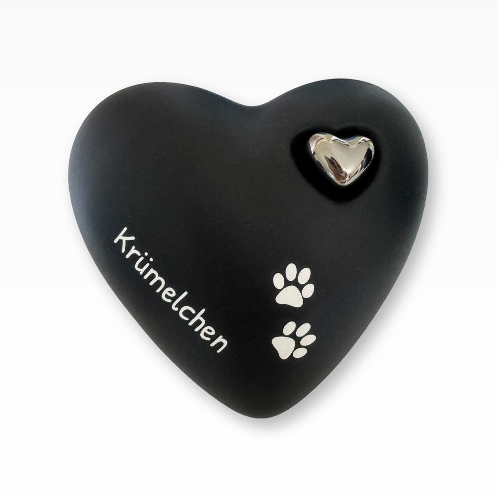 Keramikurne Urne für Tiere Doppelherz