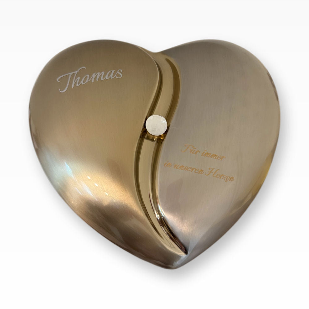 Loveurns Humanurne Von Herzen mit Kristall