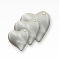 Keramikherz Tierurne Grau Weiß Marmoriert