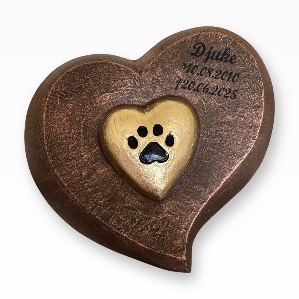 Tierurne Doppelherz Pfote Besondere Tierurne