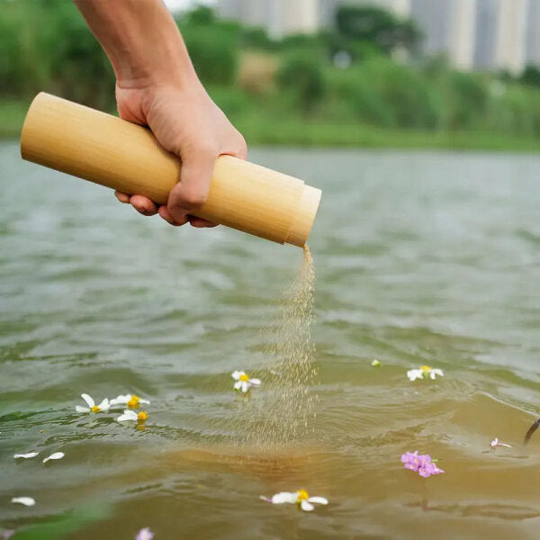 Bambusurne Streuurne mit Motiv