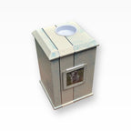 Tierurne Shabby Blau mit Teelicht und Bilderrahmen