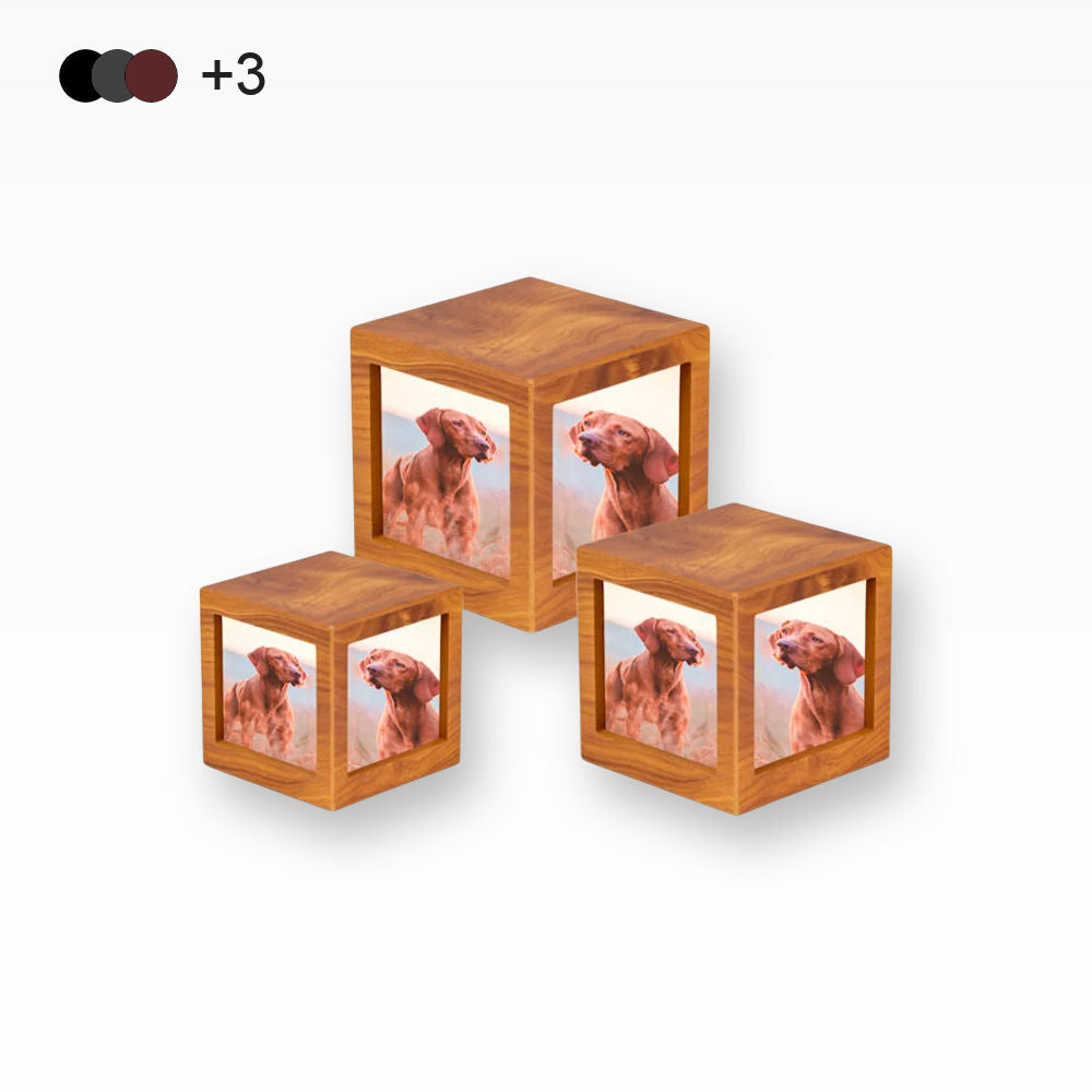 Holzurne Bilderrahmen Urne für 2 Fotos