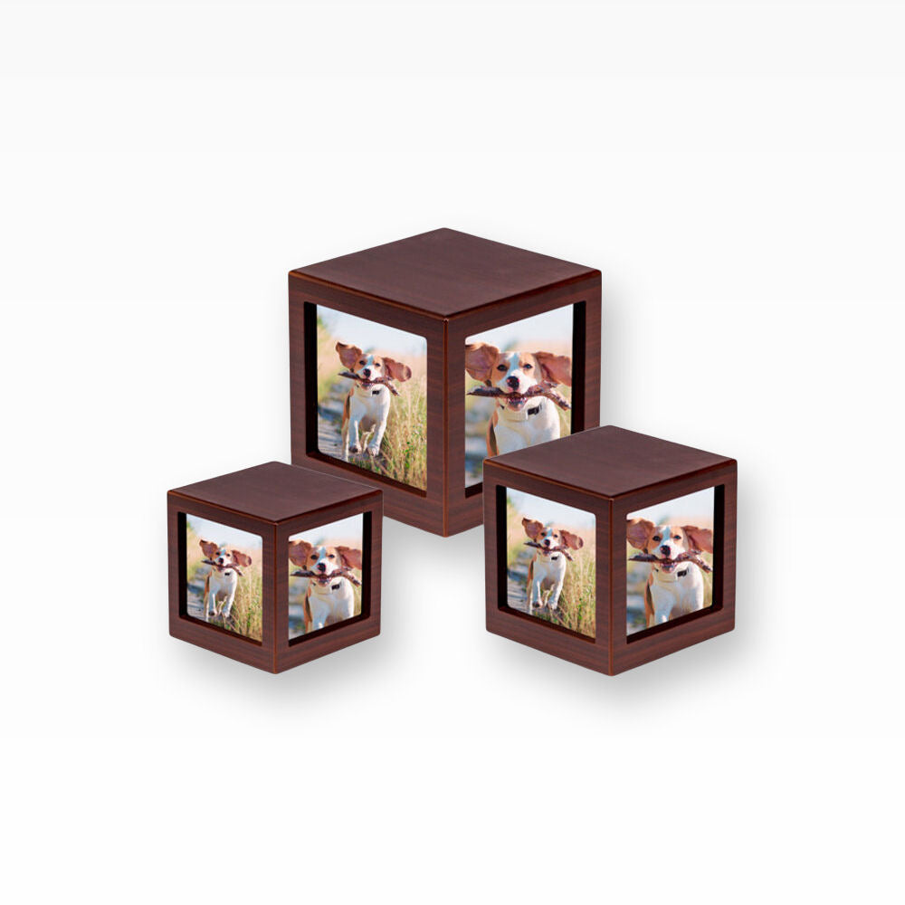 Holzurne Bilderrahmen Urne für 2 Fotos