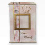 Tierurne Shabby Pink mit Teelicht und Bilderrahmen