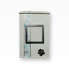 Tierurne Weiss Strukturiert mit Teelicht und Bilderrahmen